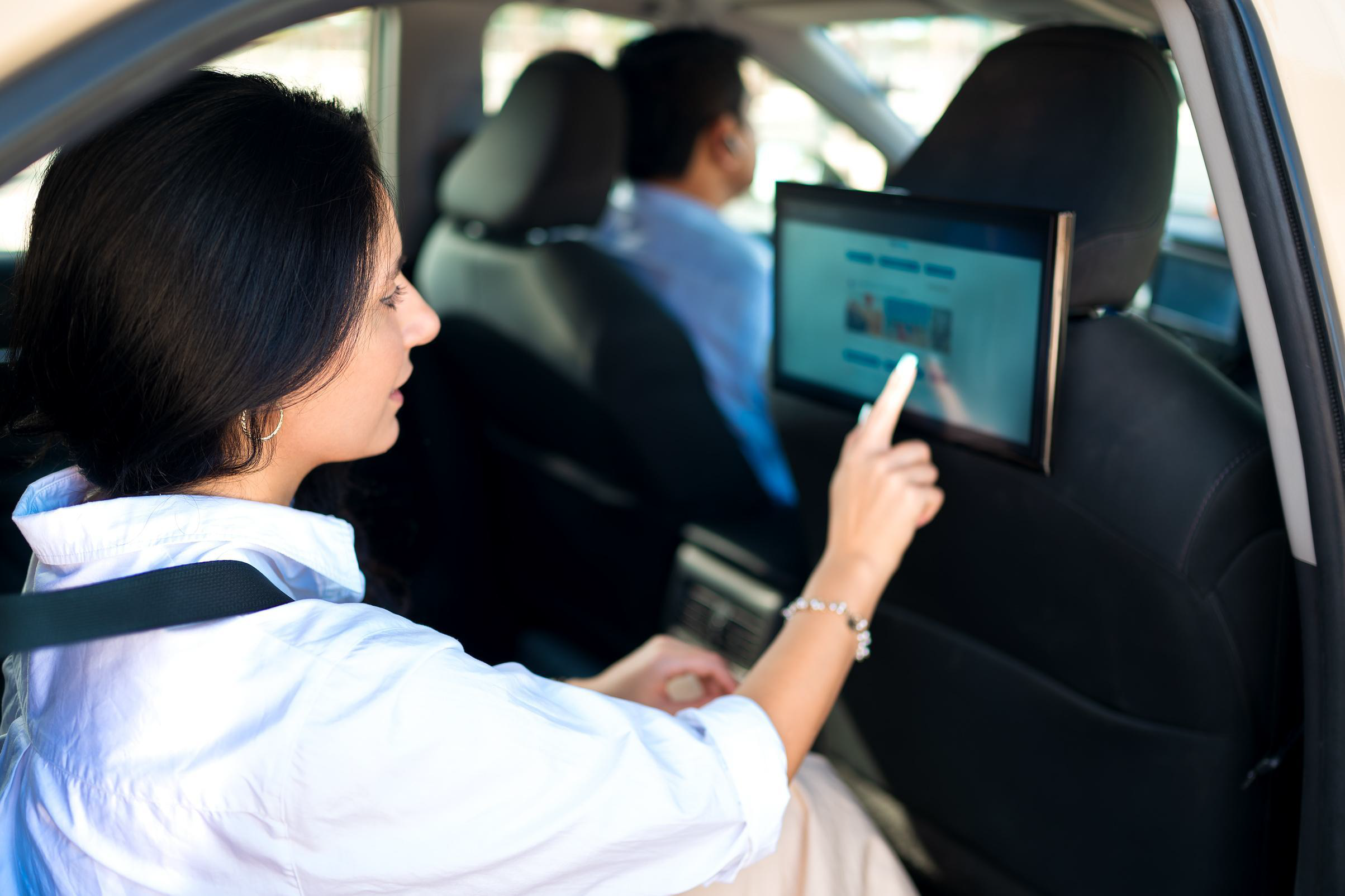 Dubai in-taxi digital screen