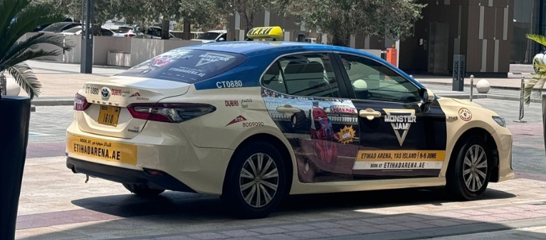 Dubai taxi wrap example